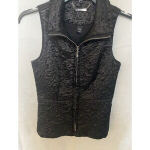 White House Black Market Belted Vest Black,‎ Size XXS